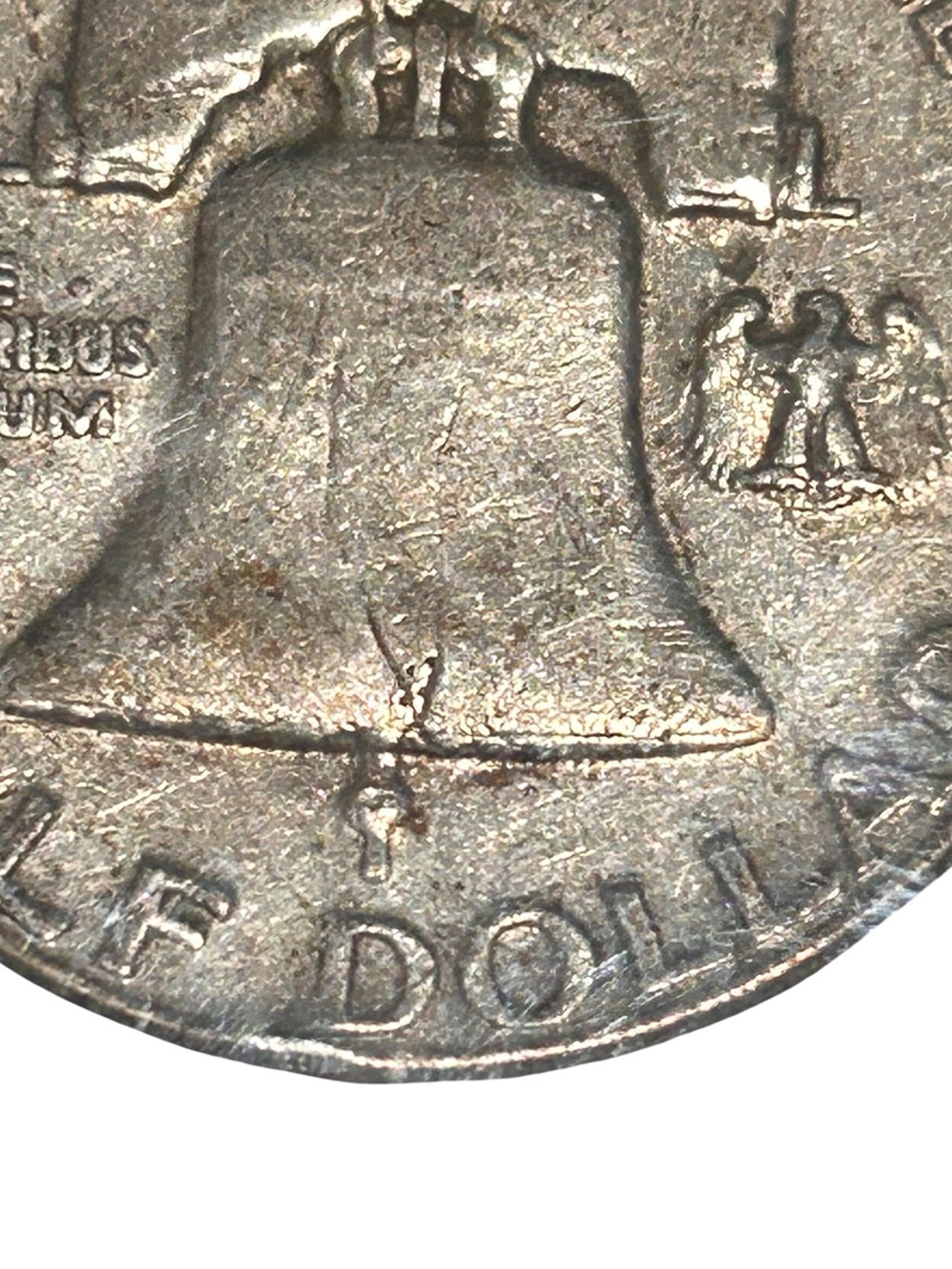 1961-D Franklin Half Dollar Silver Coin - Liberty In God We Trust - Picture 7 of 10